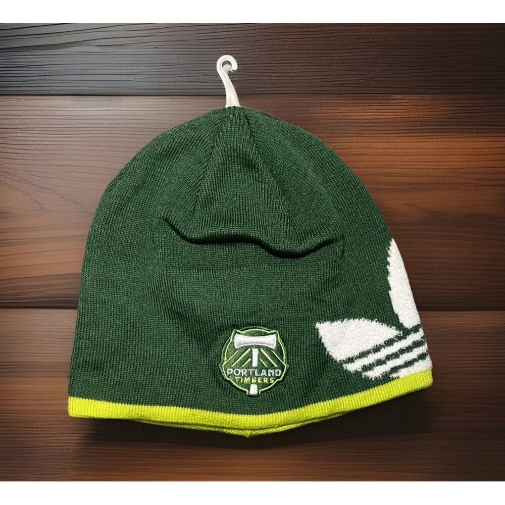 Portland Timbers Beanie Adidas MLS Cuffless Green Knit Cap Unisex One Size‎ New